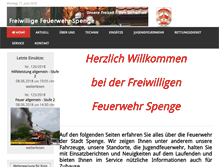 Tablet Screenshot of feuerwehr-spenge.de